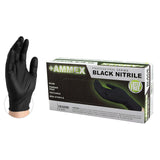AMMEX Black Nitrile PF Exam Gloves
