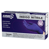 AMMEX Indigo Nitrile PF Exam Gloves