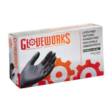 Gloveworks Black Nitrile PF Ind Gloves