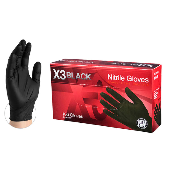 X3 Black Nitrile PF Ind Gloves