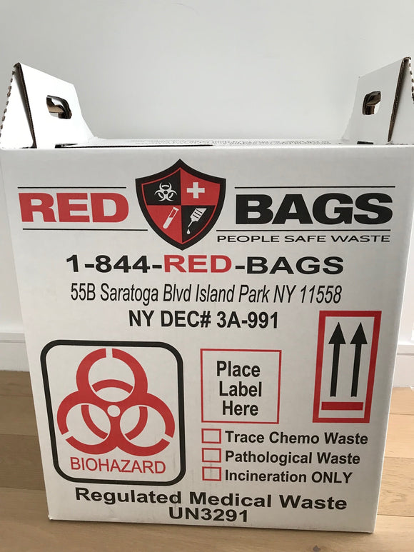 Medical Waste Disposal (23 Gallon Box and Red Bag Included)