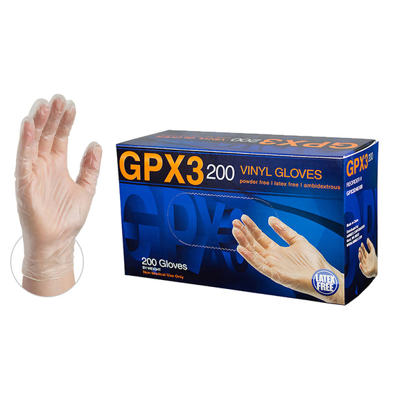 GPX3-200 Vinyl PF Ind Gloves