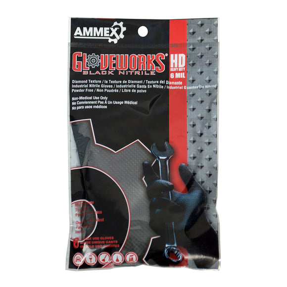 Gloveworks HD Black Nitrile Retail Bag
