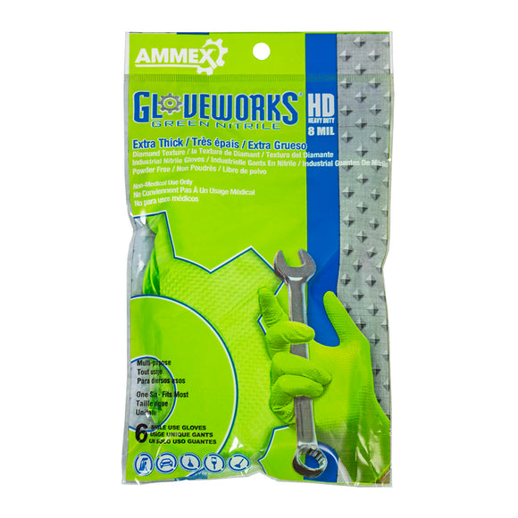 Gloveworks HD Green Nitrile Retail Bags