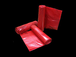 Red Bags 24 x 24 X-Seal Bottom 1.2 Gauge 10 Rolls of 25 Red Bags (250 Total Bags per case)