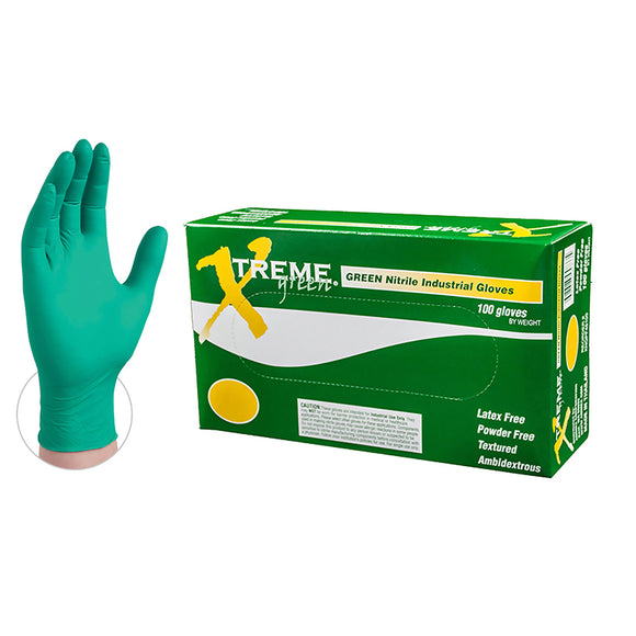 XTREME Nitrile Green PF Ind Gloves
